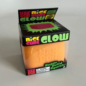 New! NeeDoh Nice Cube Glow Squishy Toy~Yellow